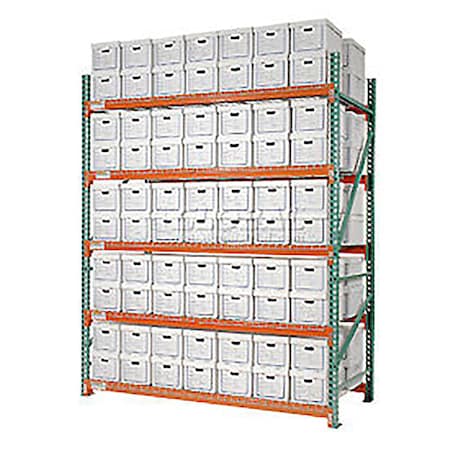 Global Industrial Record Storage Rack Starter Polyethylene Box 120W x 48D x 96H 258206N